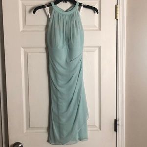 Mint green chiffon dress